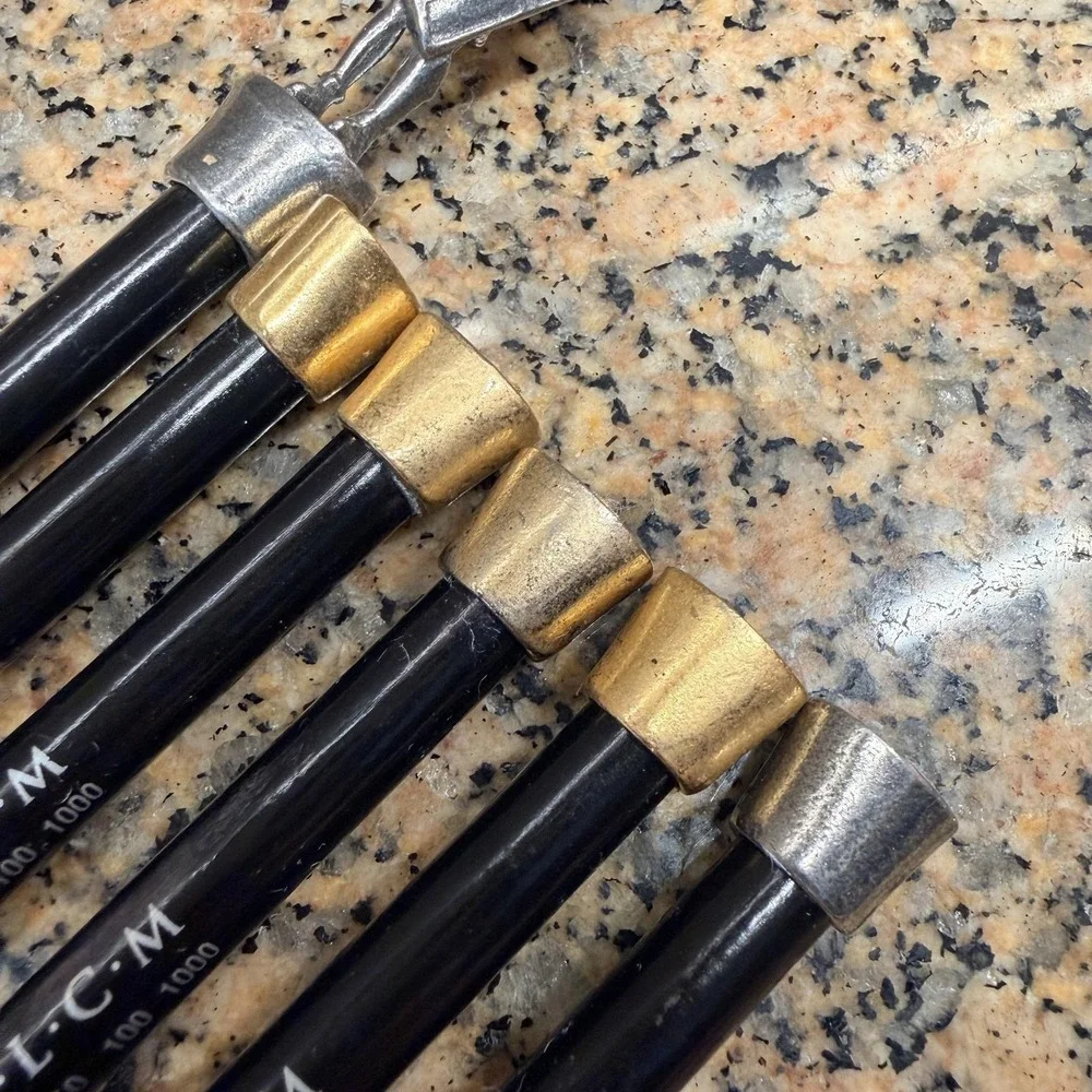 Roman Numerals Black Pencils Set Of 6 With Soldier Topper Kids School Desk